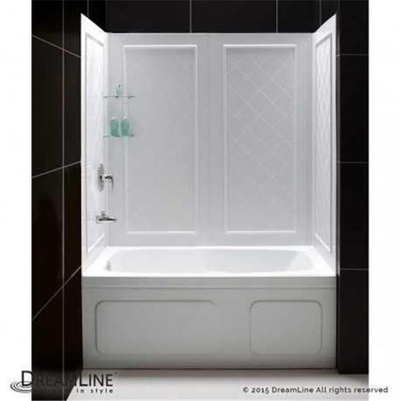 DREAMLINE DreamLine SHBW-1360603-01 QWALL-Tub Backwall Kit - White SHBW-1360603-01